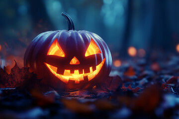 3d Halloween background, Halloween theme background, cute Halloween activity theme scene