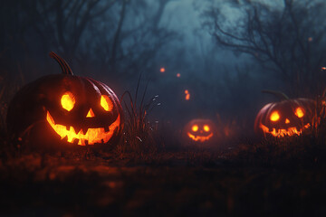 3d Halloween background, Halloween theme background, cute Halloween activity theme scene