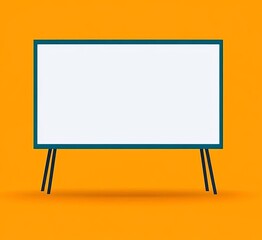 Fototapeta premium Candidate with projector screen, business talk, flat design illustration