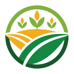 agriculture logo vector on white background, Adobe Illustrator Artwork