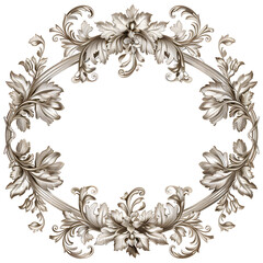 Victorian filigree frame wreath frame illustration