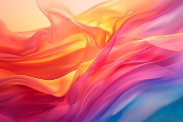 Abstract Colorful Fabric Waves
