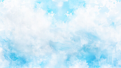 Soft sky blue paint aquarelle hand-painted watercolor background with watercolor stains, creative blue design with blue marble texture background used as cover, card, presentation and decoration. blu	