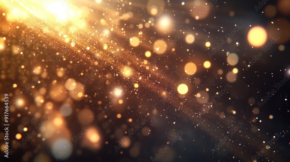 Poster abstract light burst background with rays of glowing light and particles, creating a dynamic and ene