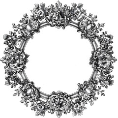 Vintage lace frame illustration