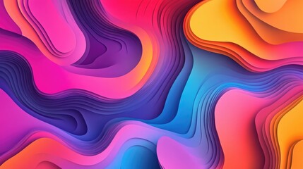 Obraz premium Bright and colorful background with abstract shapes and gradients, suitable for creative and artistic designs