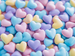 Fototapeta premium Pastel Heart Candies