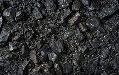 Fototapeta premium Black Gravel and Stone Texture