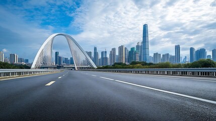 Obraz premium 3D rendering,Urban road