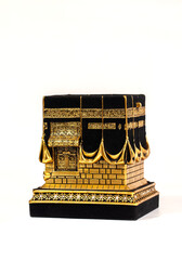 Miniature replica of the Kaaba, the Kaaba is the holiest mosque for Muslims in the city of Mecca, Saudi Arabia. This miniature is one of the souvenirs for pilgrims who visit Mecca