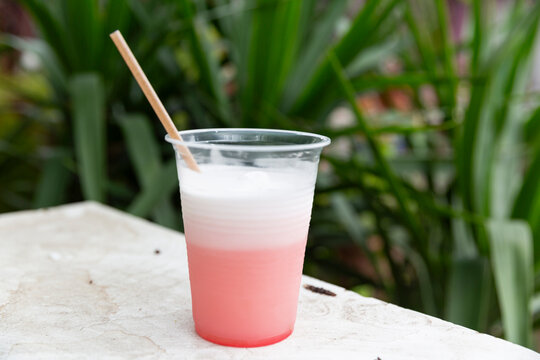 traditional drink from Chile called "Terremoto" on a table. This one is drunk during Chile's national holidays, which are celebrated on September 18th throughout the country