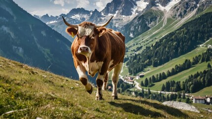 cows in the mountains