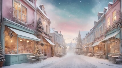 Obraz premium town in winter