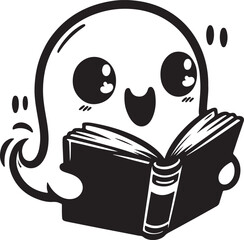 Cute Halloween Ghost vector, T-Shirt Design