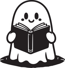 Cute Halloween Ghost vector, T-Shirt Design