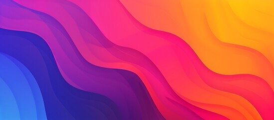 Obraz premium Vivid and dynamic abstract gradient colors in a smooth flat lay layout. Eye-catching hues for a striking and energetic background.