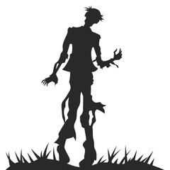 Halloween Zombie Silhouette Illustration