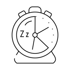 sleep hours line icon vector. sleep hours sign. isolated contour symbol black illustration