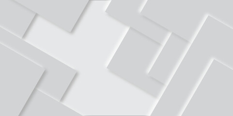 Abstract grey square shape with futuristic concept Embossed papercut background with neomorphism Abstract blurred background with Geometric light & white Space design concept.
