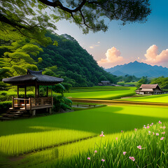 a leisurely country scene C