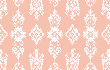 Seamless pattern with white intricate geometric shapes on a pale pink background This design is ideal for wallpaper fabric wrapping paper and other decorative applications