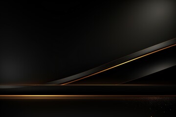 Abstract black and gold background with diagonal lines.