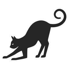 Halloween Cat Silhouette Illustration