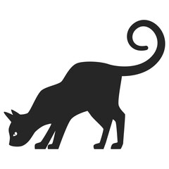 Halloween Cat Silhouette Illustration