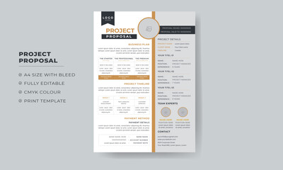 Modern and Minimalist Business Proposal or project proposal  brochure design