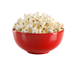 bowl filled with popcorn