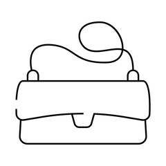 clutch bag line icon vector. clutch bag sign. isolated contour symbol black illustration