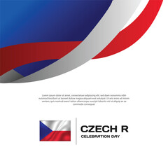 Square abstract banner czech republic template design