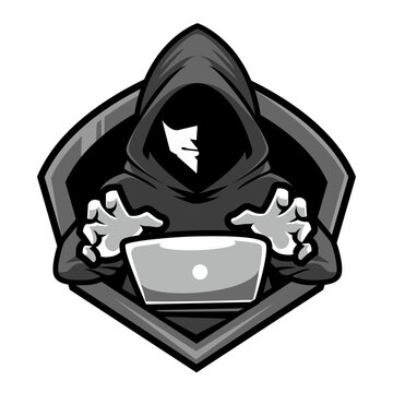 hacker mascot for sports and esports logo