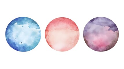 Water color blobs. Set of abstract watercolor paint blobs. Abstract pastel colors watercolor background. Watercolor background. Abstract watercolor cloud texture.