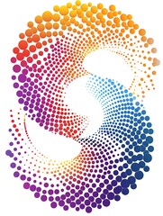 Vibrant polka dot whirlpools Circular ripple icons on white background, vector design..