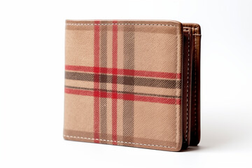 A Linen-colored wallet on an isolated background