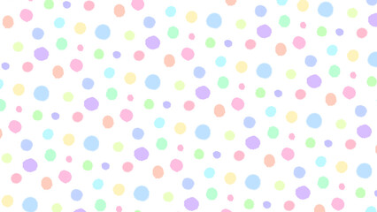 パステルカラーのドットの背景素材