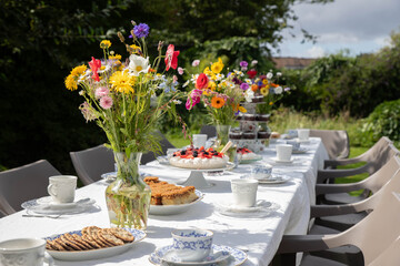 The beautiful Danish summer cake table