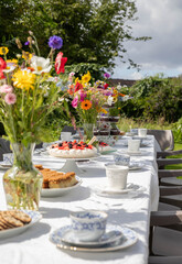 The beautiful Danish summer cake table