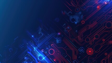Obraz premium Abstract background, technology circuit board. electronic motherboard. Communication concept