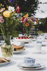The beautiful Danish summer cake table