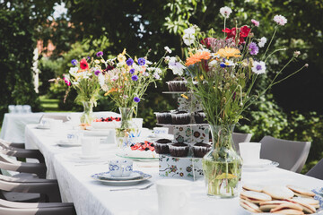The beautiful Danish summer cake table