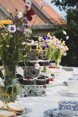 The beautiful Danish summer cake table