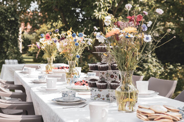 The beautiful Danish summer cake table
