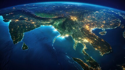 Obraz premium Southeast Asia Night Lights