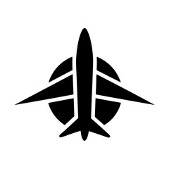 Plane logo design silhouette vector illustration on a white background