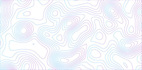 Abstract white background with colorful gradient Topographic line map pattern. Contour elevation topographic and textured Background Modern design with White background with topographic wavy pattern..