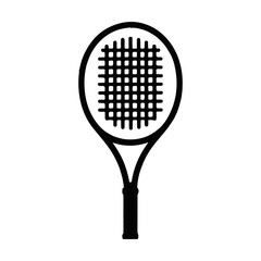 Professional Tennis Racket Silhouette Vector Design