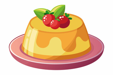 Summer pudding vector art illustration