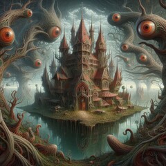 Obraz premium very strange photorealistic detailed illustration with deep meaning 